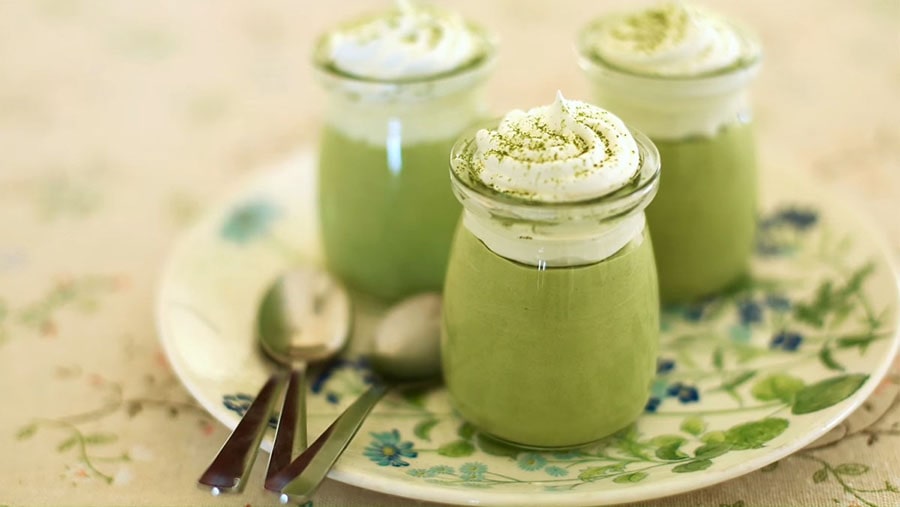 Trà xanh làm món tráng miệng