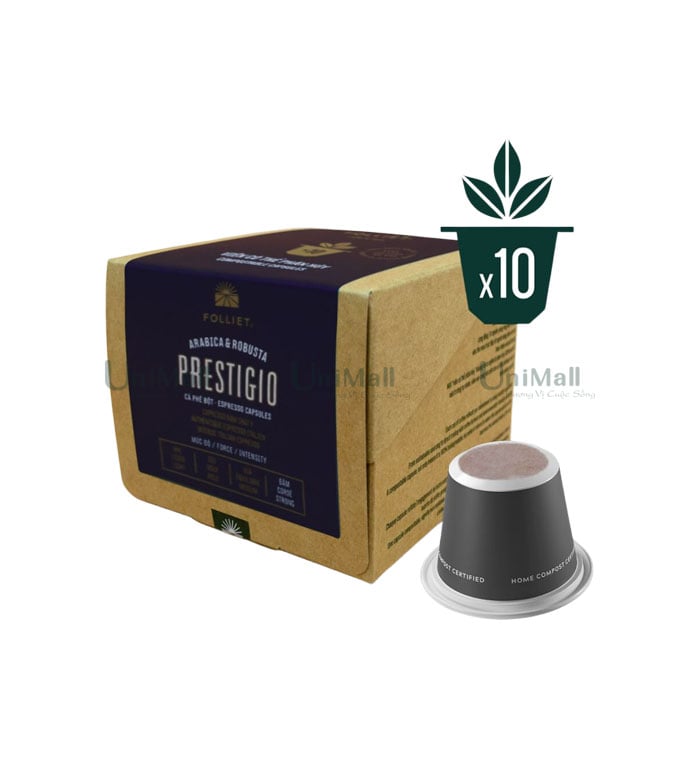 Cà phê Prestigio Capsules Compostable Folliet