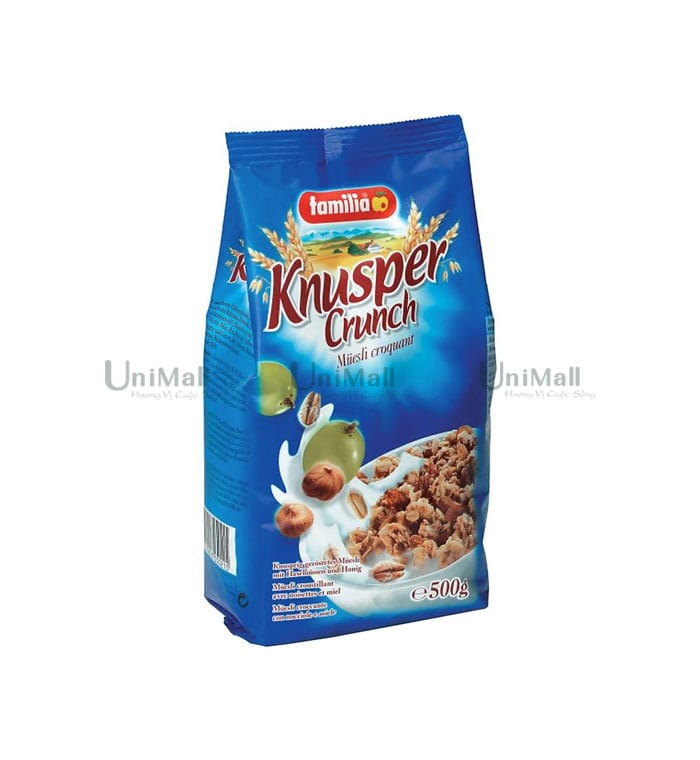 Ngũ cốc giòn hỗn hợp hạt dẻ, nho khô và mật ong FAMILIA