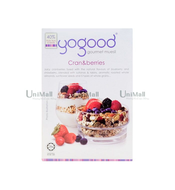 Ngũ cốc Muesli nam việt quất và quả mọng YOGOOD