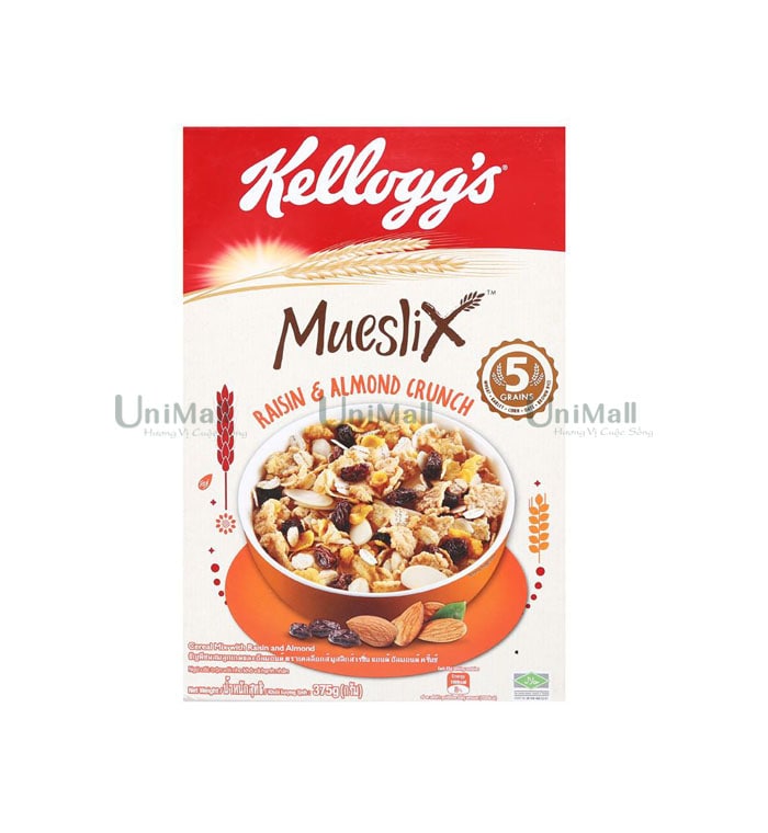 Ngũ cốc Muesli nho và hạnh nhân KELLOGG'S
