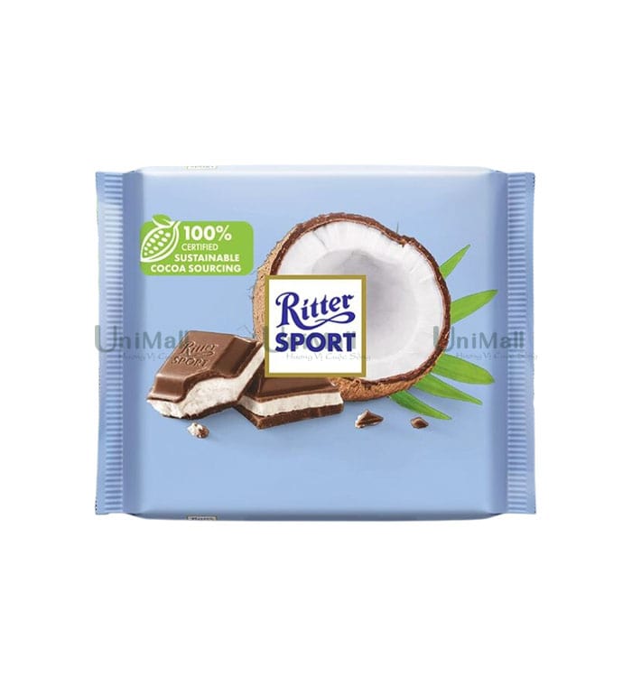 Ritter Sport Chocolate Sữa Nhân Dừa