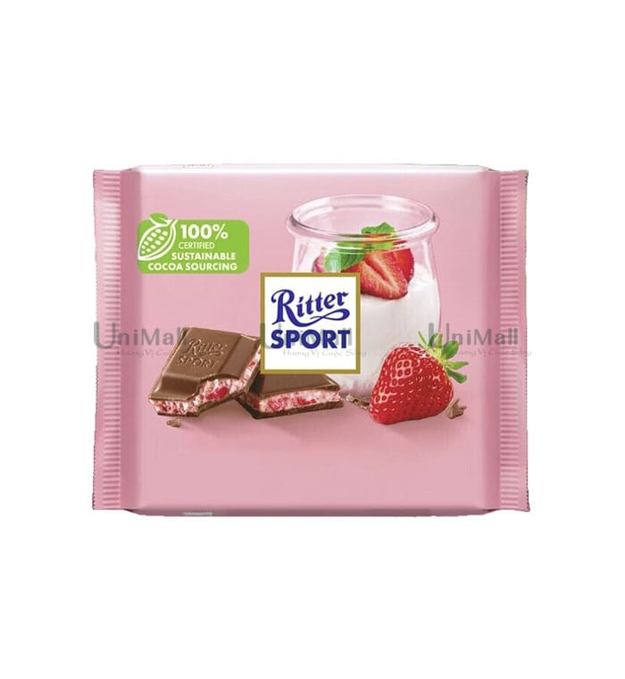Ritter Sport Chocolate Vị Sữa Chua Dâu
