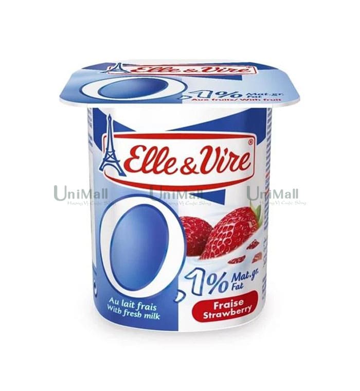 ELLE & VIRE Dairy Dessert with fruits 0.1% fat - Strawberry