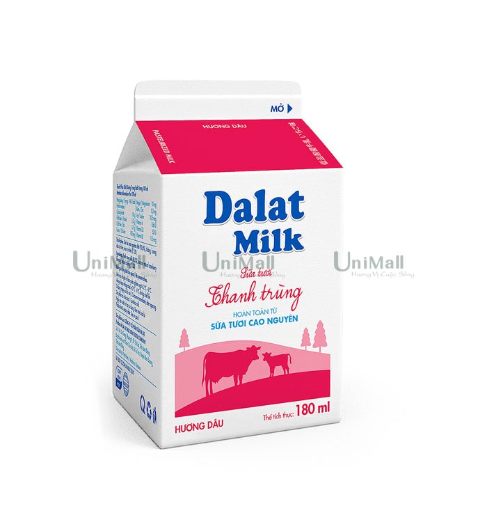 Dalat Milk Strawberry Pasteurized Milk