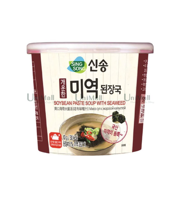 Singsong soybean paste soup with Seaweed