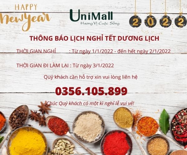 Thông báo lịch nghỉ Tết dương lịch năm 2022