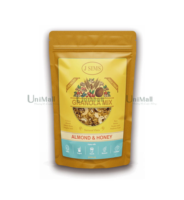 J SIMS Granola Mix Almond & Honey