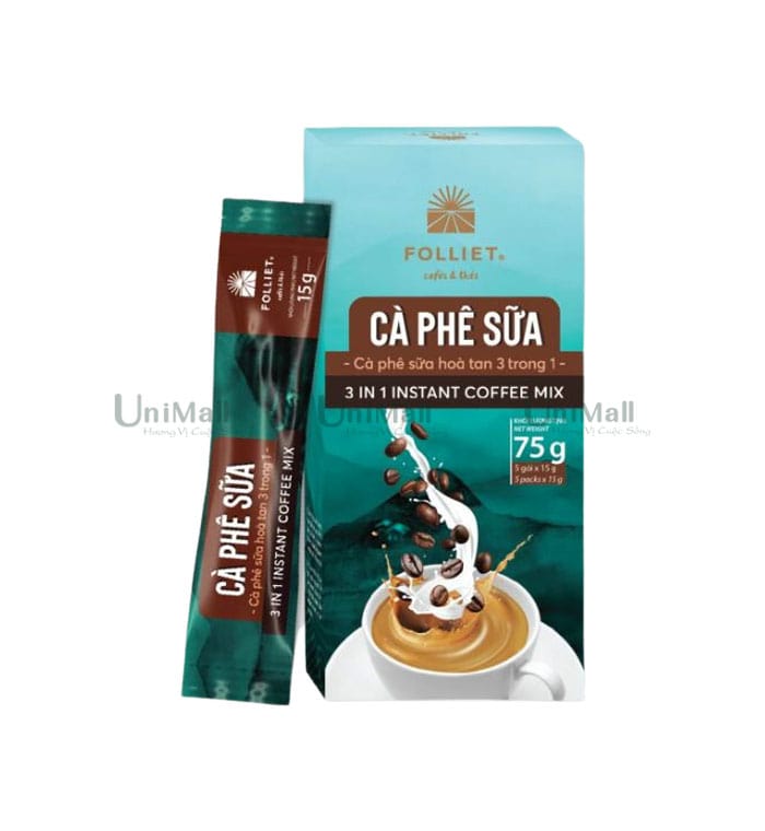 Cà phê sữa hòa tan 3 in 1 Folliet
