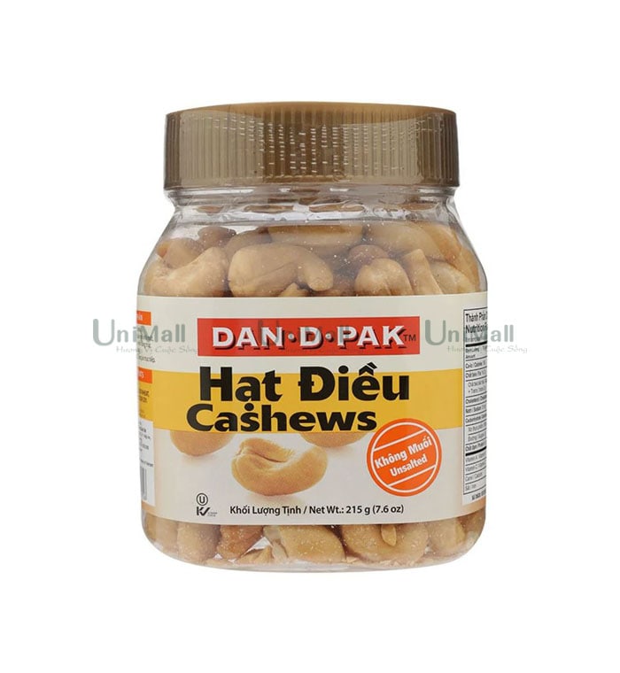 Hạt điều không muối Dan-D-Pak