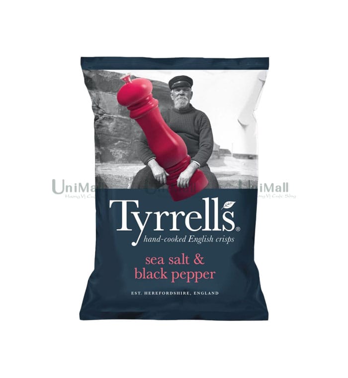 KHOAI TÂY CHIÊN VỊ MUỐI BIỂN VÀ TIÊU ĐEN TYRRELLS