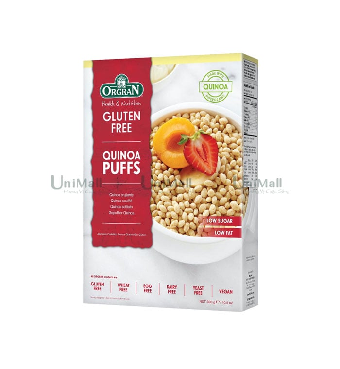 Gluten Free & Low Sugar Quinoa Puffs Orgran