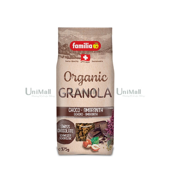 Ngũ cốc giòn hữu cơ Chocolate, hạt dền FAMILIA