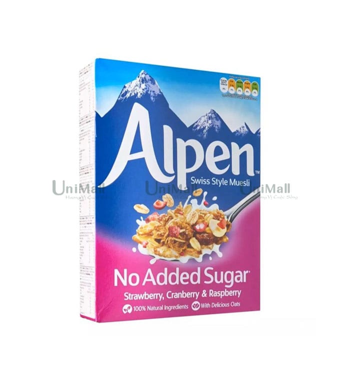 Muesli No Sugar Strawberry, Cranberry & Raspberry Alpen