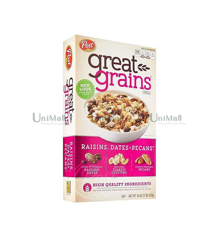 Ngũ cốc lẫn nho, chà là và hồ đào POST