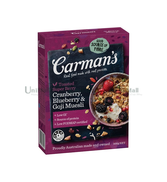 Super Berry Cranberry, Blueberry & Goji Muesli Carman's