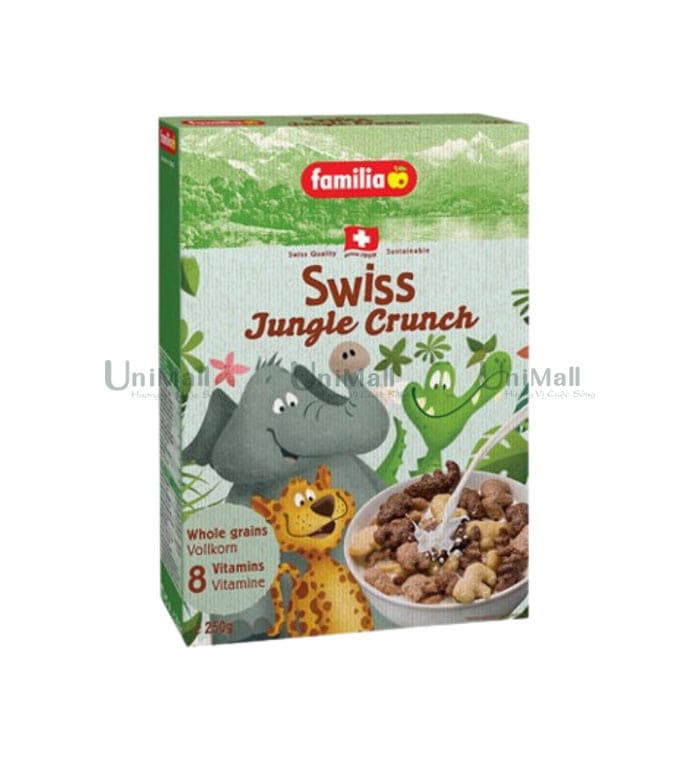 Ngũ cốc Socola, vani và mật ong hình thú FAMILIA