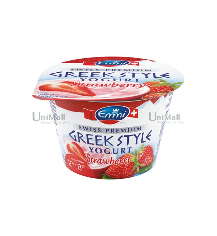 Emmi Swiss Premium Greek Style Yogurt Strawberry 2%