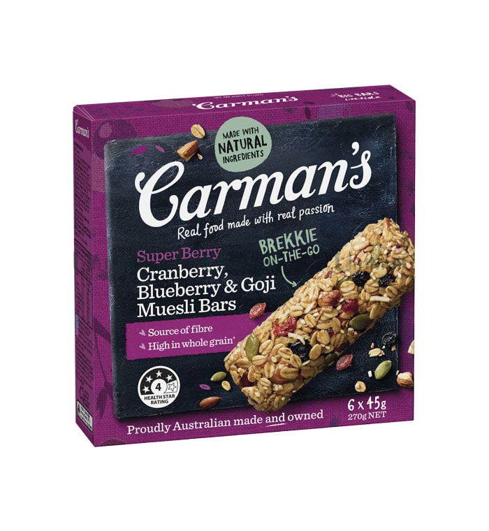 Super Berry Muesli Bars Carman's
