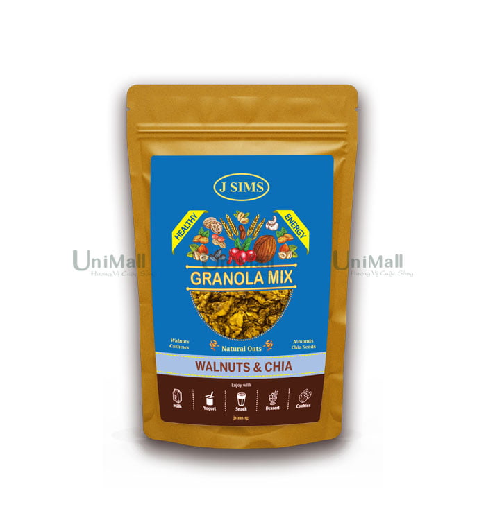 Yến Mạch Hỗn Hợp Óc Chó & Hạt Chia J SIMS