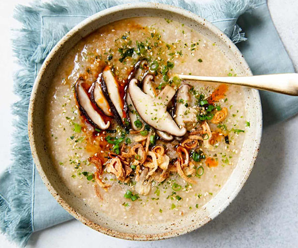 Mushroom chicken porridge