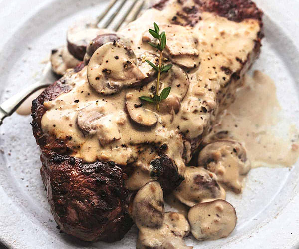 Beef Steak Sauce with Mushrooms